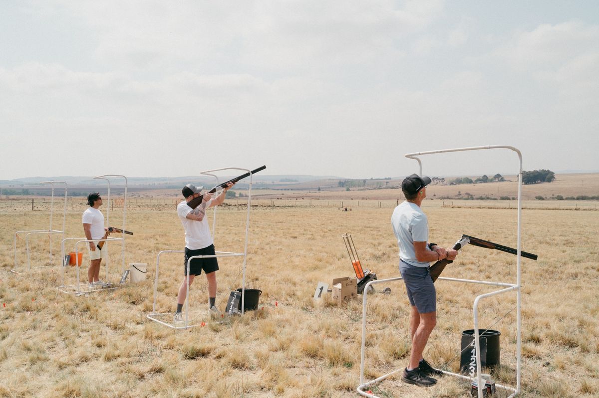 Team building activity clay pigeon shooting Heidelberg Gauteng
